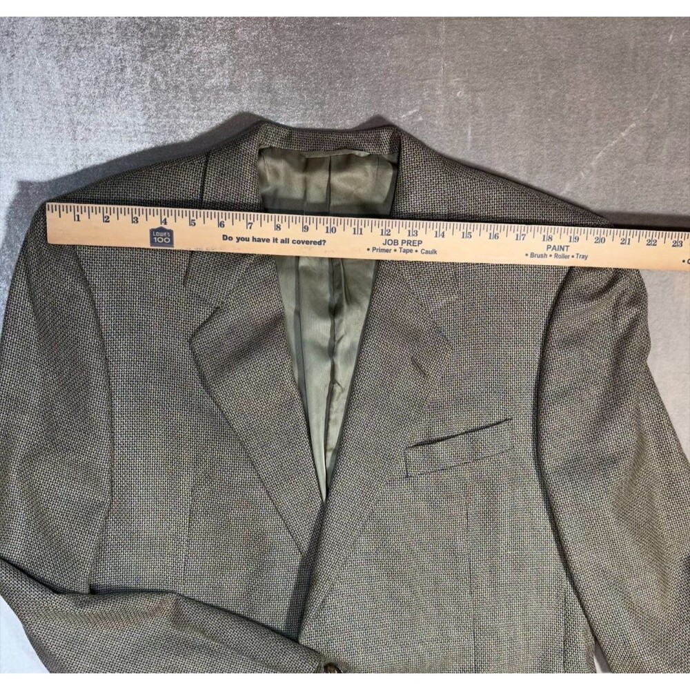 Vintage Hickey Freeman 44L Silk Wool Sport Coat Blazer Brown USA Union Made - Picture 5 of 13